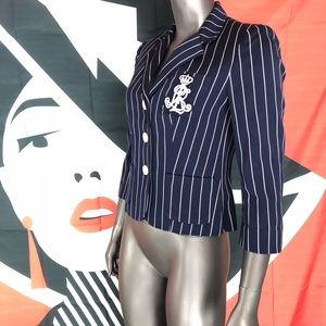 Lauren Ralph Lauren Crest Logo Blazer Jacket